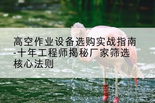 涡阳剪叉式升降机厂家-高空作业设备选购实战指南-十年工程师揭秘厂家筛选核心法则