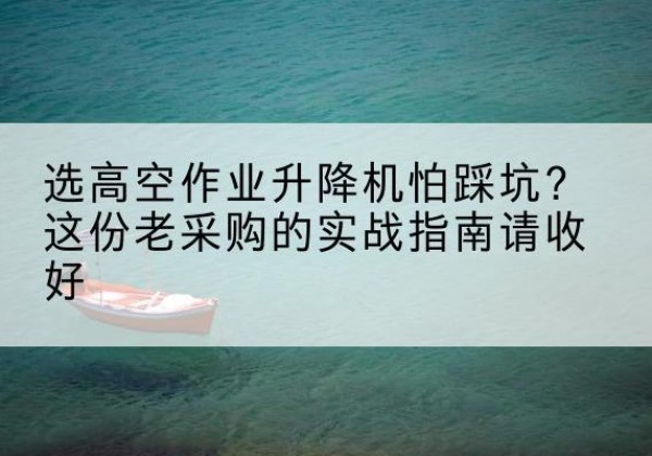 涡阳高空作业升降机厂家推荐-选高空作业升降机怕踩坑？这份老采购的实战指南请收好